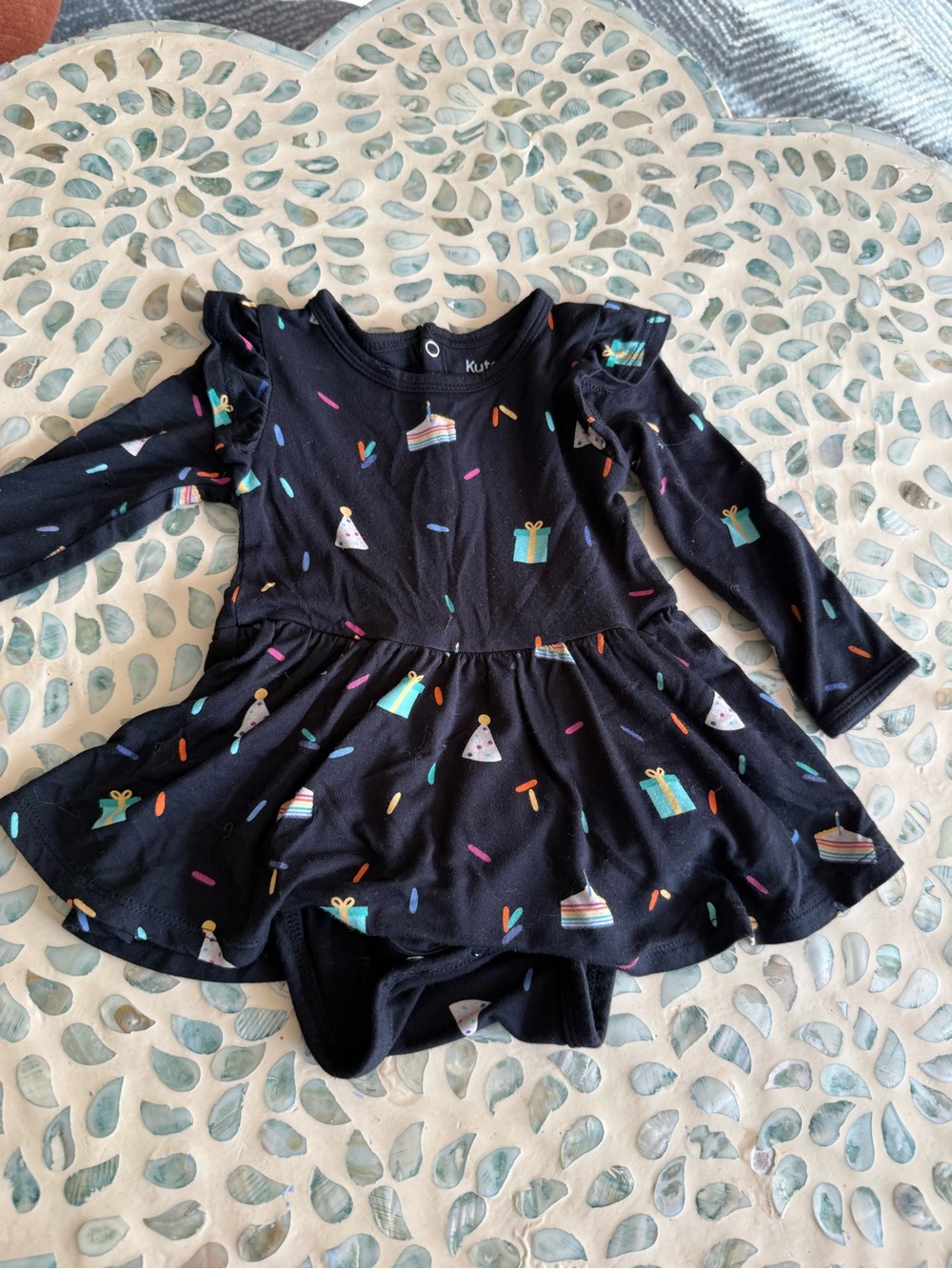 Kyte BABY Midnight Party Long Sleeve Twirl Dress